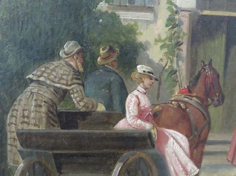 Paesaggio con figure - dettaglio